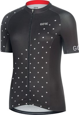 Gore Wear Women's C3 SS Diamond Print Jersey  - nero - bianco, nero - bianco