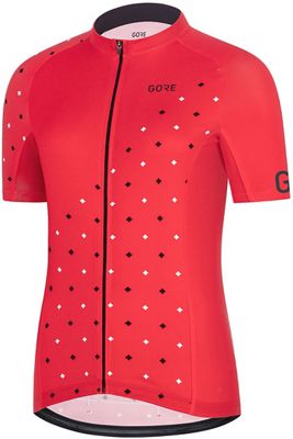 Gore Wear Women's C3 SS Diamond Print Jersey  - Pink-Black - XS, Pink-Black