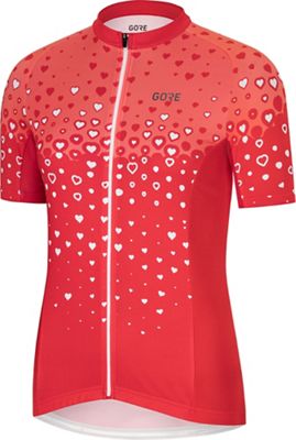 Gore Wear Women's C3 SS Diamond Print Jersey  - hibiscus pink-white, hibiscus pink-white