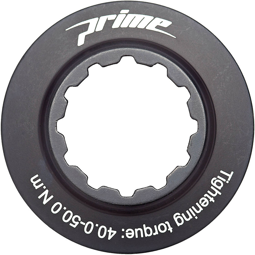Prime Centre Lock Rotor Lock Ring (12mm) - Black-White - 12mm}, Black-White