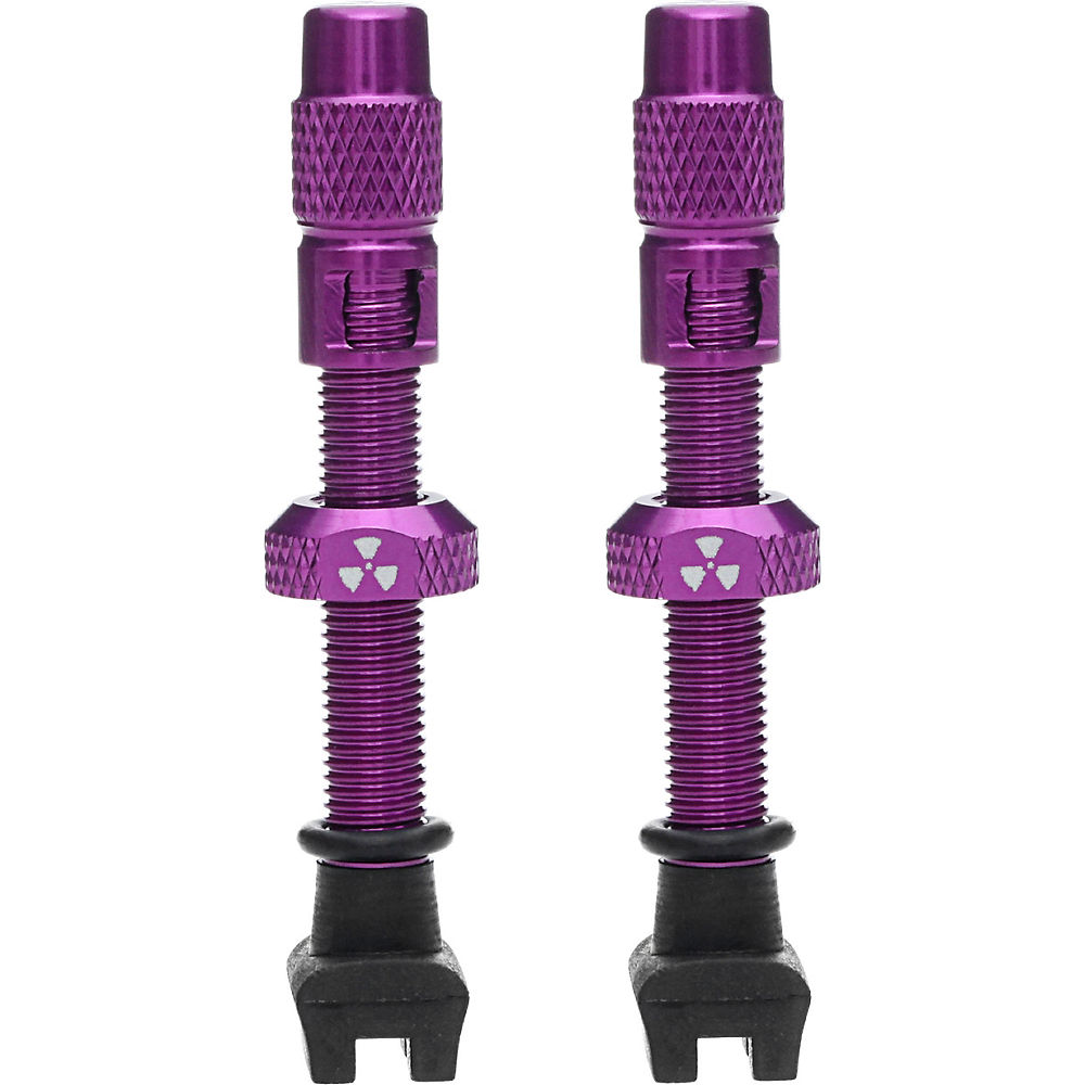 Nukeproof Universal Presta Tubeless Valves - Pair - Violet - 45mm, Violet