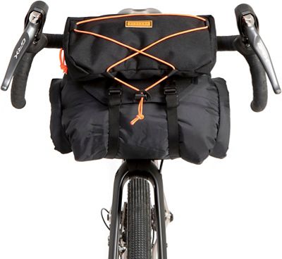 Restrap Handlebar Bag (Large) - Black - Orange - 14L + 3L Food Pouch}, Black - Orange