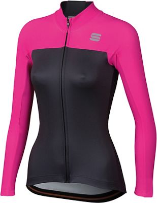 Sportful Women's Bodyfit Pro W Thermal Jersey - Anthracite-Bubblegum - XS