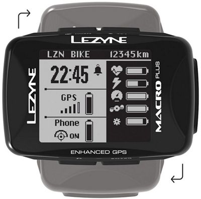 Lezyne Macro Plus GPS Cycling Computer - Noir, Noir