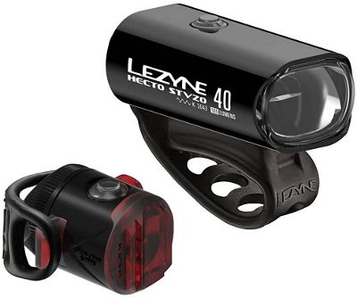 Lezyne Hecto 40L - Femto STVZO USB Light Set - Black, Black