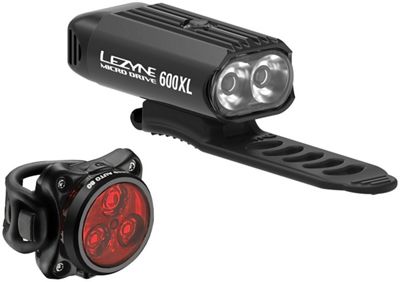 Lezyne Micro Drive 600XL - Zecto Auto Light Set - Noir, Noir