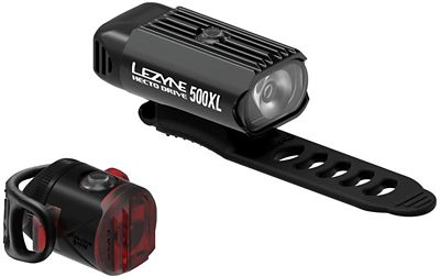 Lezyne Hecto Drive 500XL - Femto USB Light Set - Black, Black
