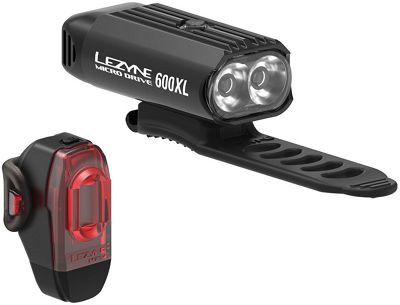 Lezyne Micro Drive 600XL KTV Light Set - Black, Black