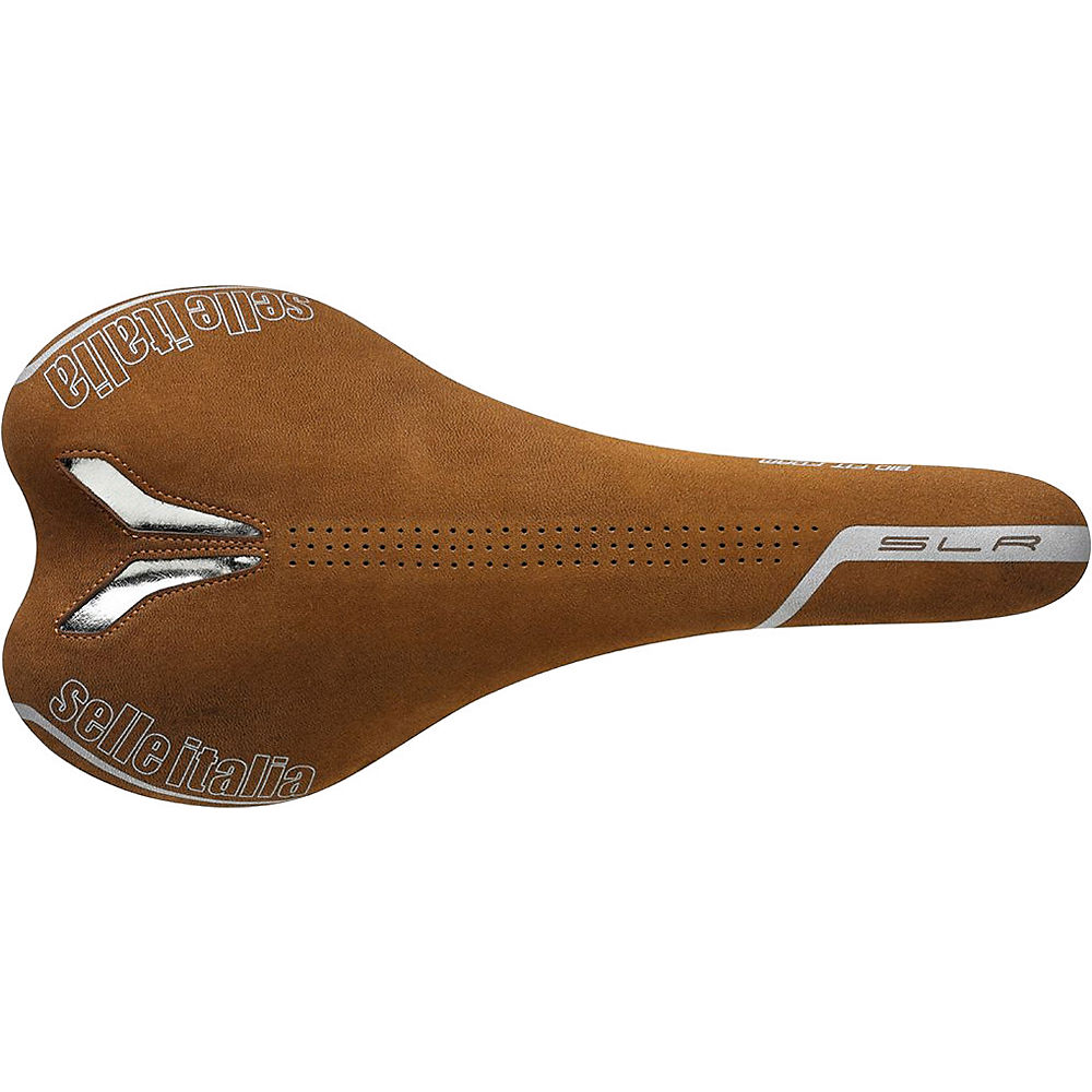 Selle Italia SLR Nubuck Road Bike Saddle - Honey - S1 - 131mm Wide, Honey