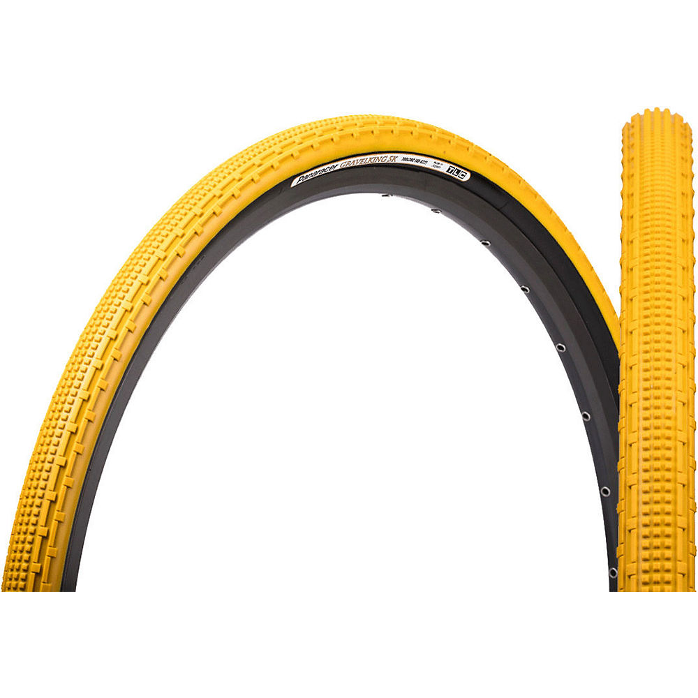 Panaracer Gravel King SK Colour Edition TLC Tyre - Black - Mustard - 700c, Black - Mustard