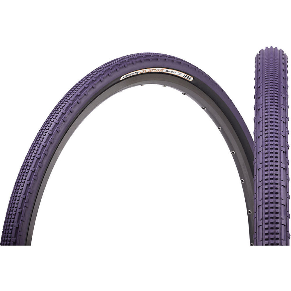 Panaracer Gravel King SK Colour Edition TLC Tyre - Noir - Purple - 700c, Noir - Purple