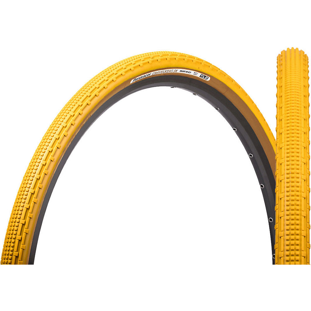 Panaracer Gravel King SK Colour Edition TLC Tyre - Brown - Mustard - 700c, Brown - Mustard