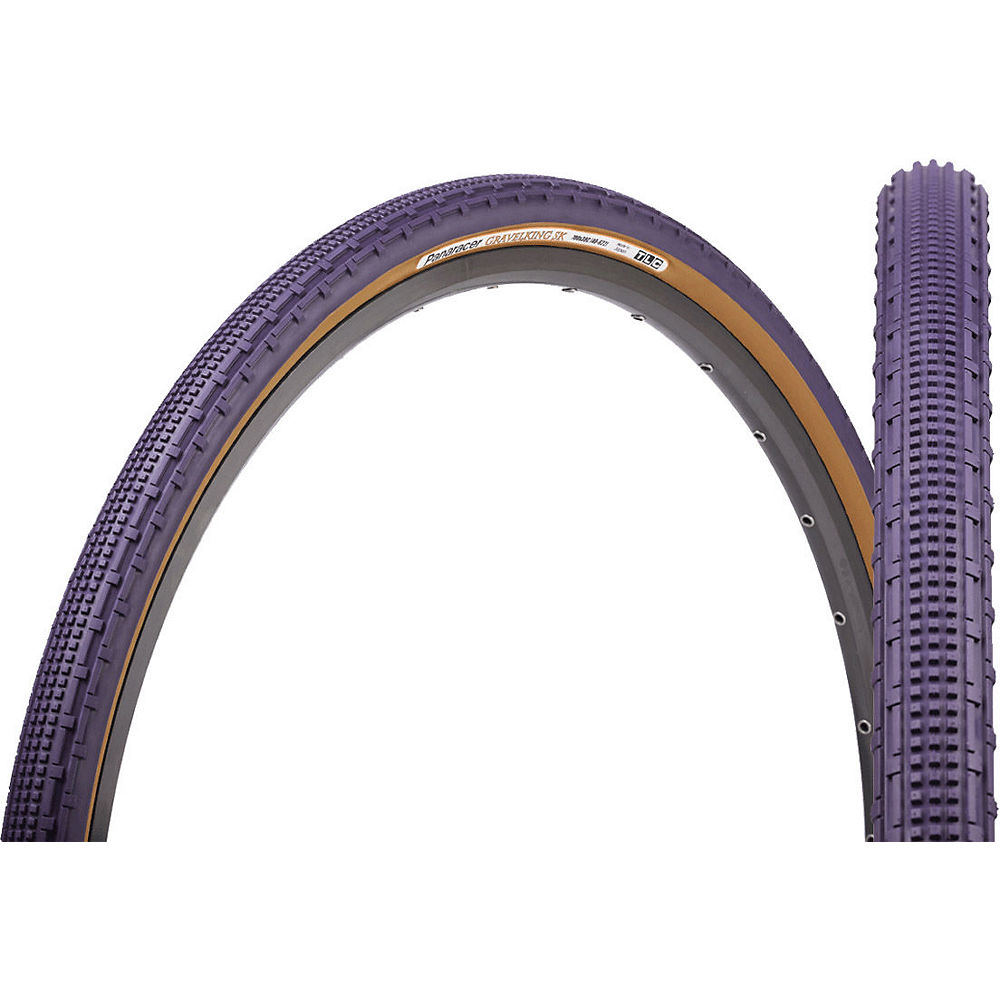Panaracer Gravel King SK Colour Edition TLC Tyre - Brown - Purple - 700c, Brown - Purple