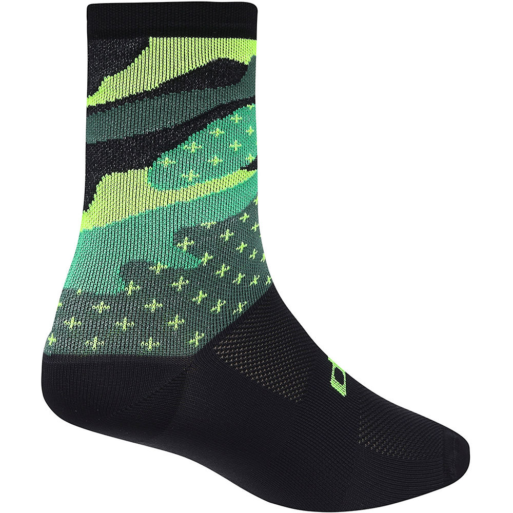 dhb Blok Sock - Multicam - Black-Fluro - S/M, Black-Fluro