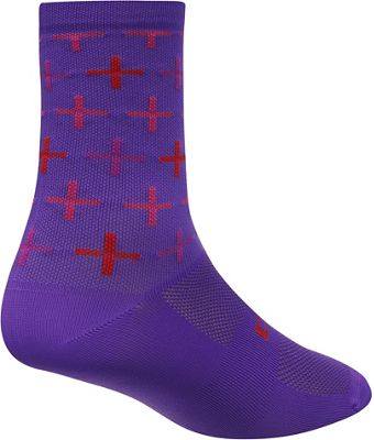 dhb Blok Sock - Criss Cross SS20 - Purple-Pink - L/XL}, Purple-Pink