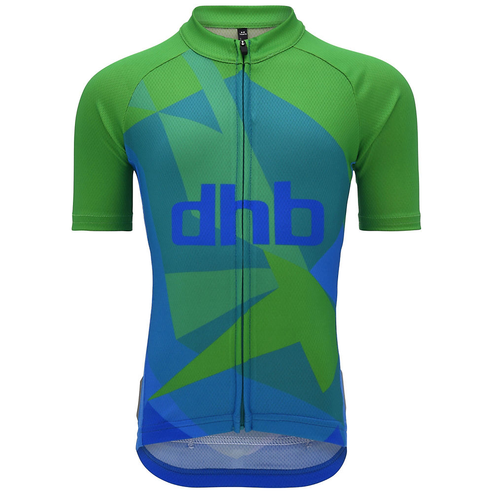 dhb Kid's Short Sleeve Jersey - Glades - Vert Bleu - 10-12 Years, Vert Bleu