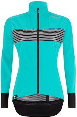 Santini Women's Guard Mercurio Rain Jacket - Acqua Blue