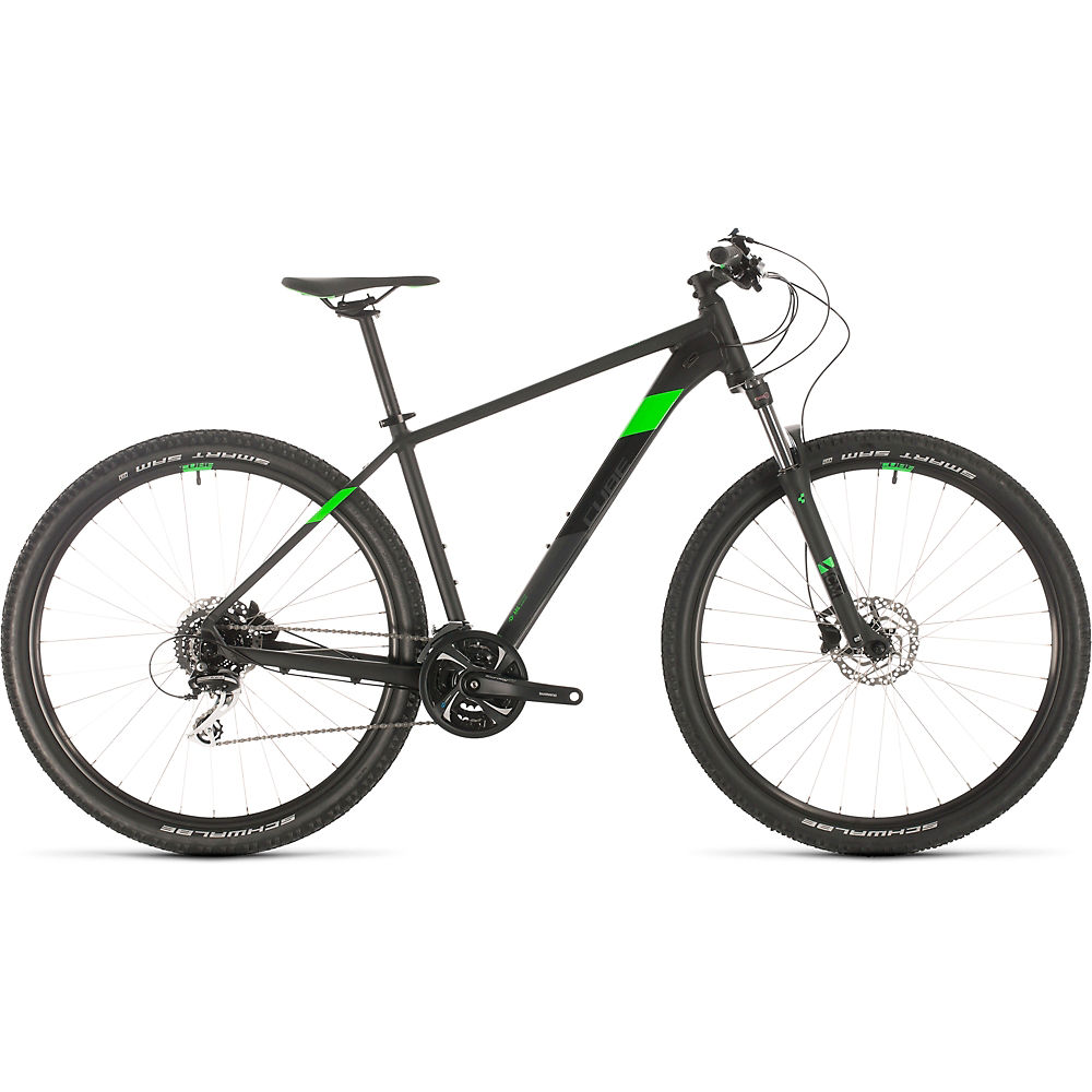 Cube Aim Race 27.5 Hardtail Mountain Bike 2020 - Black - Flashgreen - 36cm (14)