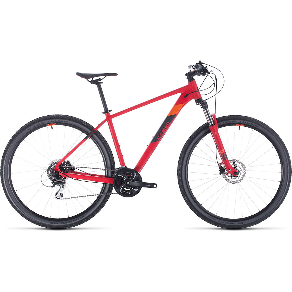 Cube Aim Race 27.5 Hardtail Mountain Bike 2020 - Red - Orange - 36cm (14)