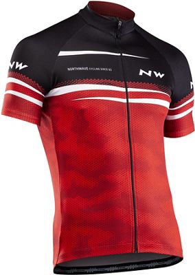 Northwave Origin Short Sleeve Jersey SS20 - Red-Blk-White - XL}, Red-Blk-White