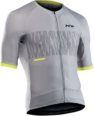 Northwave Storm Air Short Sleeve Jersey  - LightGrey-FluroYellow, LightGrey-FluroYellow