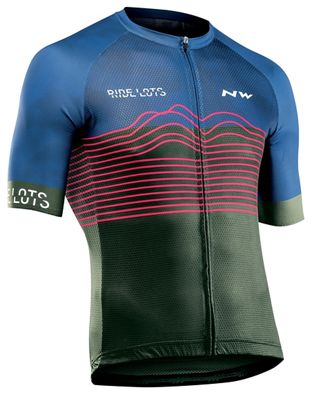 Northwave Blade Air Short Sleeve Jersey SS20 - Blue-Greenforest - XXXL}, Blue-Greenforest