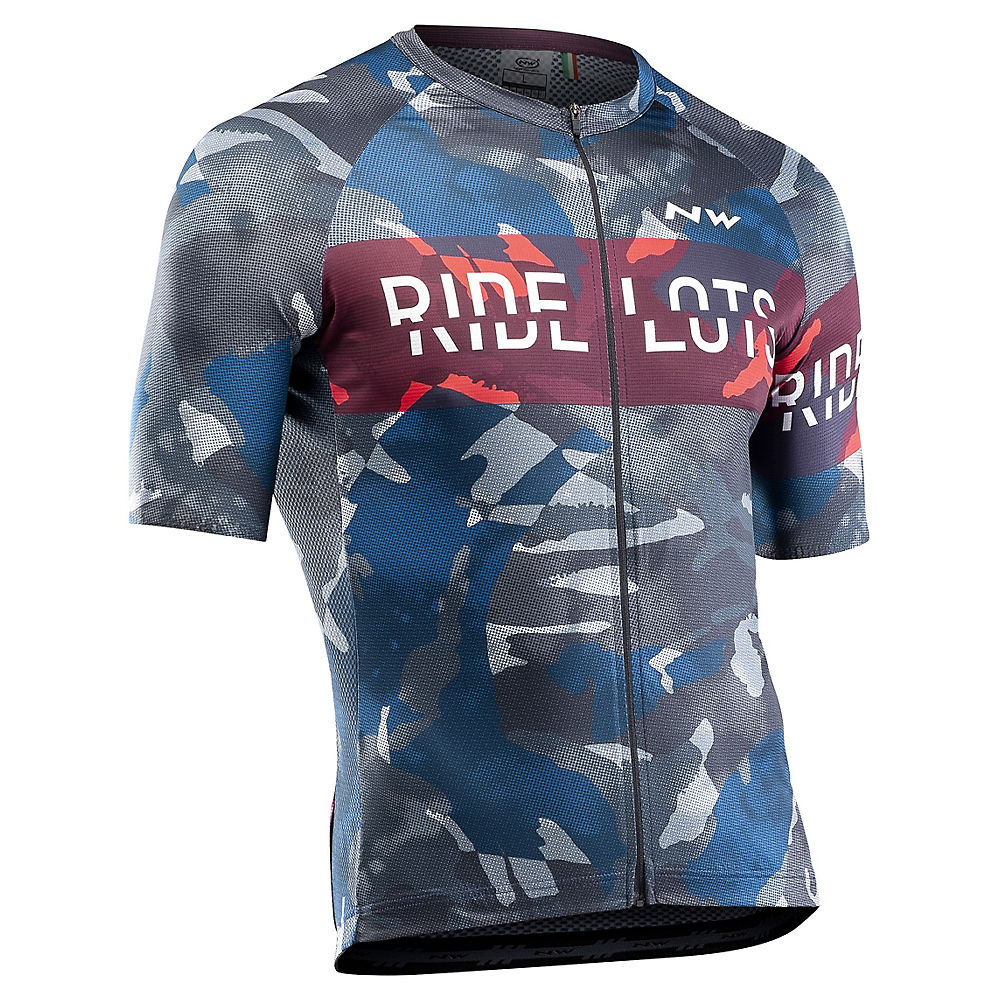 Image of Northwave Blade Air Short Sleeve Jersey SS20 - Blue-Grey-Red - XXL}, Blue-Grey-Red