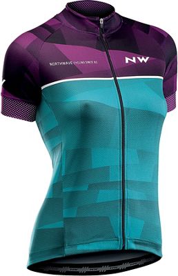 Northwave Women's Origin Short Sleeve Jersey  - Violet-Green, Violet-Green