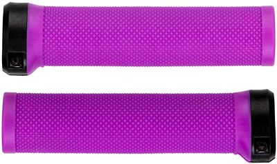 Brand-X Knurled Lock On Handlebar Grips - Violet - 135mm, Violet