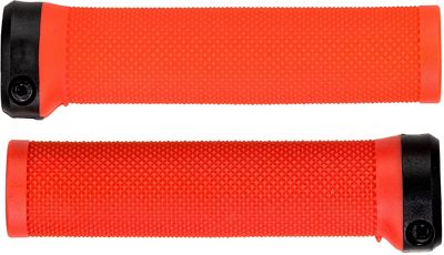 Brand-X Knurled Lock On Handlebar Grips - Rouge - 135mm, Rouge
