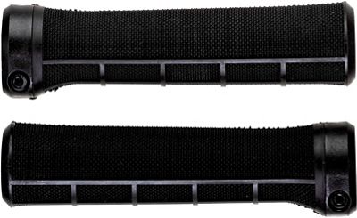 Brand-X Half- Waffle Lock-On Handlebar Grips - Black - 135mm}, Black