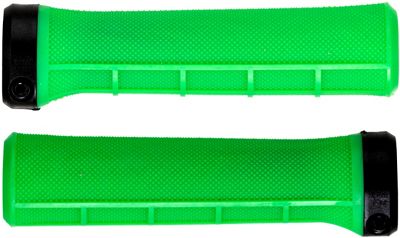 Brand-X Half- Waffle Lock-On Handlebar Grips - Green - 135mm}, Green