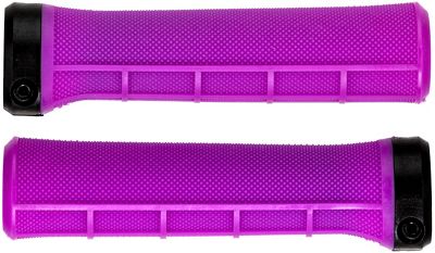 Brand-X Half- Waffle Lock-On Handlebar Grips - Purple - 135mm}, Purple
