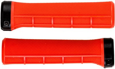 Brand-X Half- Waffle Lock-On Handlebar Grips - Red - 135mm}, Red