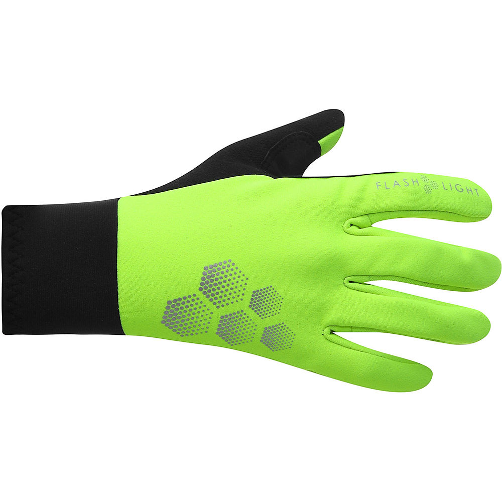 dhb Flashlight Windproof Cycling Glove - Fluro - S}, Fluro