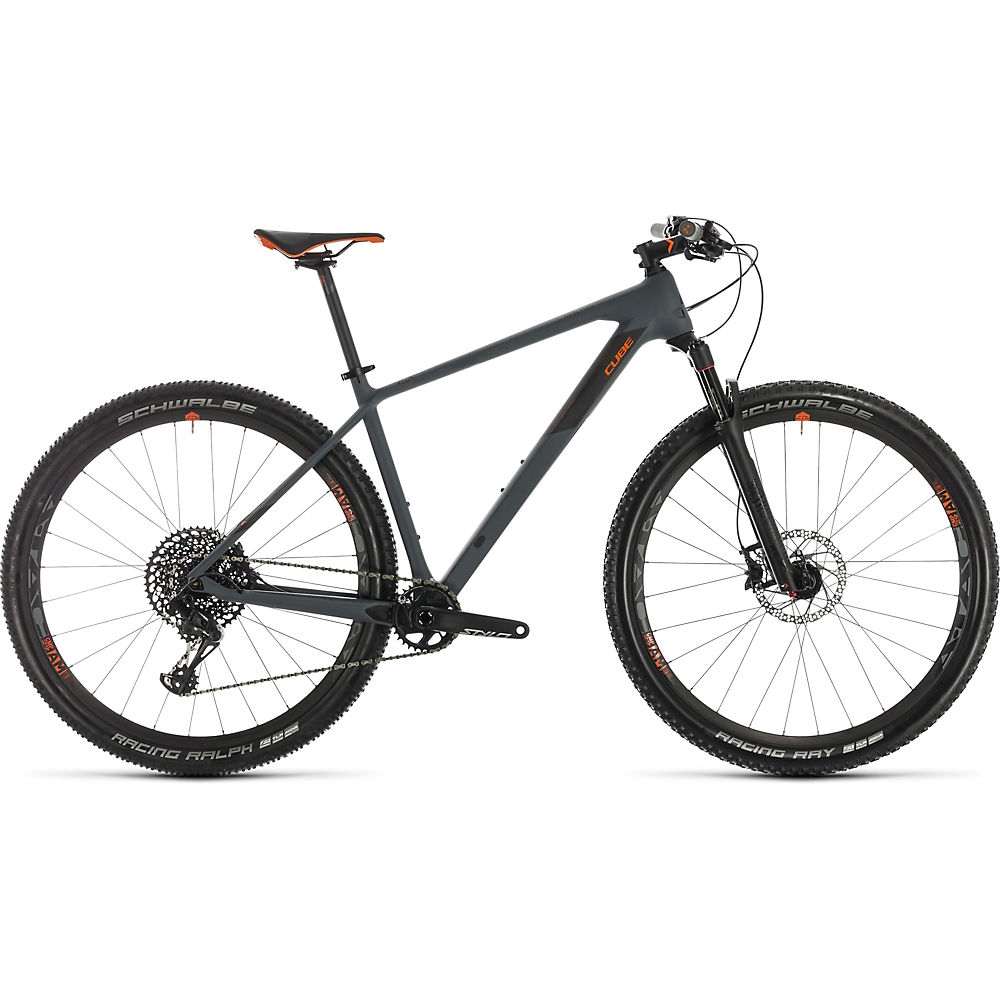 Cube Reaction C:62 Race 29 Hardtail Bike 2020 - Grey- Orange - 48cm (19)