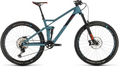 Cube Stereo 140 HPC Race 27.5 Suspension Bike 2020 - Bluegrey - Red - 46cm (18)