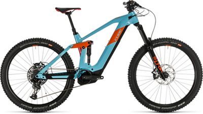 Cube Stereo Hybrid 160 HPC SL 625 27.5 E-Bike 2020 - Bleu - Orange - 57cm (22)