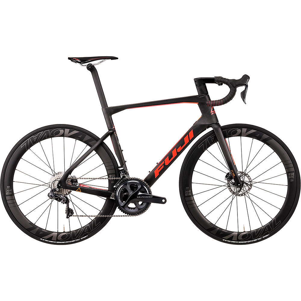 Fuji Transonic 2.1 Disc Road Bike 2020 - Satin Carbon - Red Orange - 52cm (20.5)
