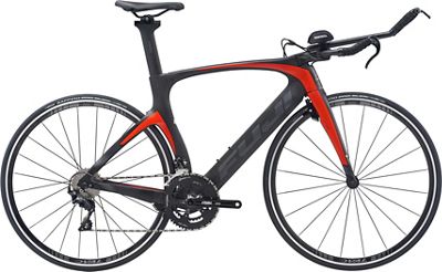 Fuji Norcom Straight 2.3 TT Bike 2020 - Satin Carbon - Red Orange - 51cm (20)