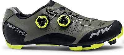 Northwave Ghost XCM 2 MTB Shoes 2020 - Forest - Yellow - EU 44, Forest - Yellow