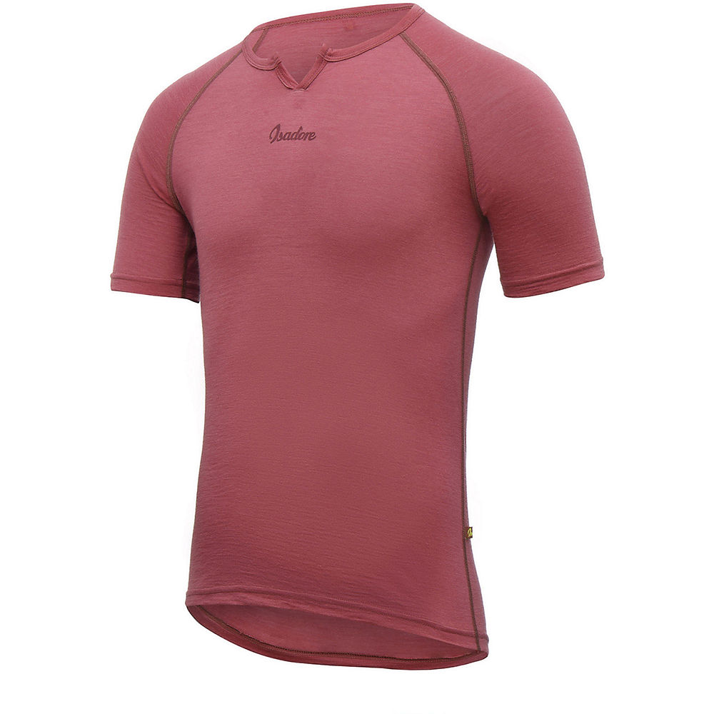 Isadore Merino Short Sleeve Base Layer 2019 - Crushed Berry - XXL, Crushed Berry