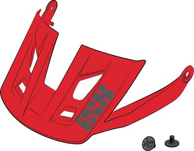 IXS Trigger AM Helmet Visor + Pins - Fluo Red - S/M}, Fluo Red