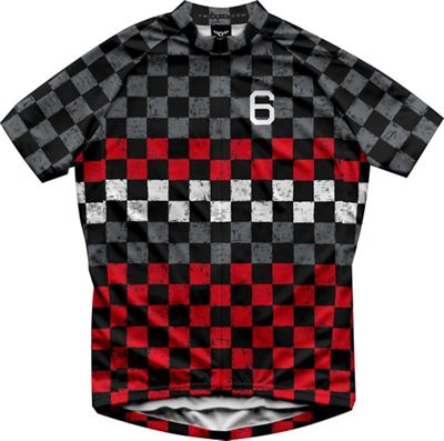 Twin Six The Cat 6 Short Sleeve Jersey - Noir/Rouge