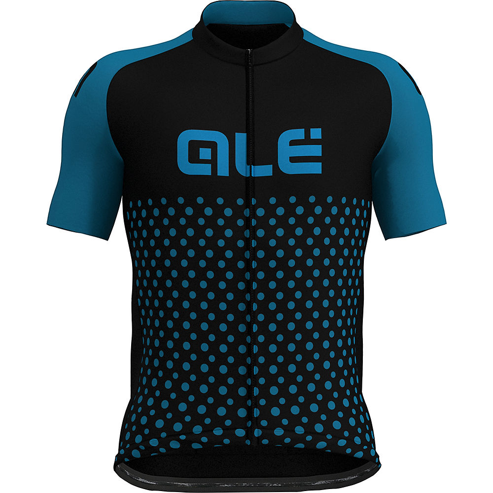 Alé Prime Short Sleeve Spot Jersey - Black-Blue Spot
