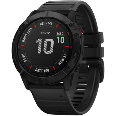 Garmin Fenix 6X Pro Multisport GPS Watch - Black, Black