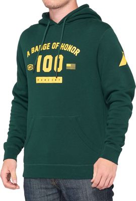 100% Tribute Hooded Pullover Sweatshirt  - verde scuro, verde scuro