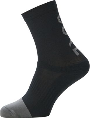 Gore Wear M Mid Brand Socks - Black-Graphite Grey, Black-Graphite Grey