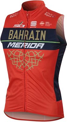 Sportful Bahrain-Merida 2018 Pro Evo Wind Vest - Rouge