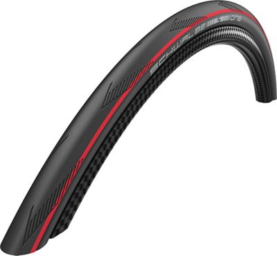 Schwalbe One Performance RaceGuard Folding Tyre - Black - Red - 700c}, Black - Red